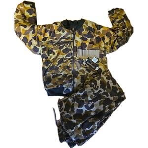 Gamehide Vintage Camo Bomber Brown Jacket Reversible Waterproof Nylon & Pants